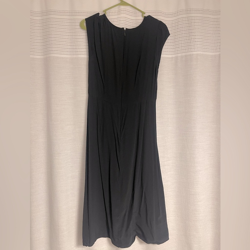 Loft black midi dress
